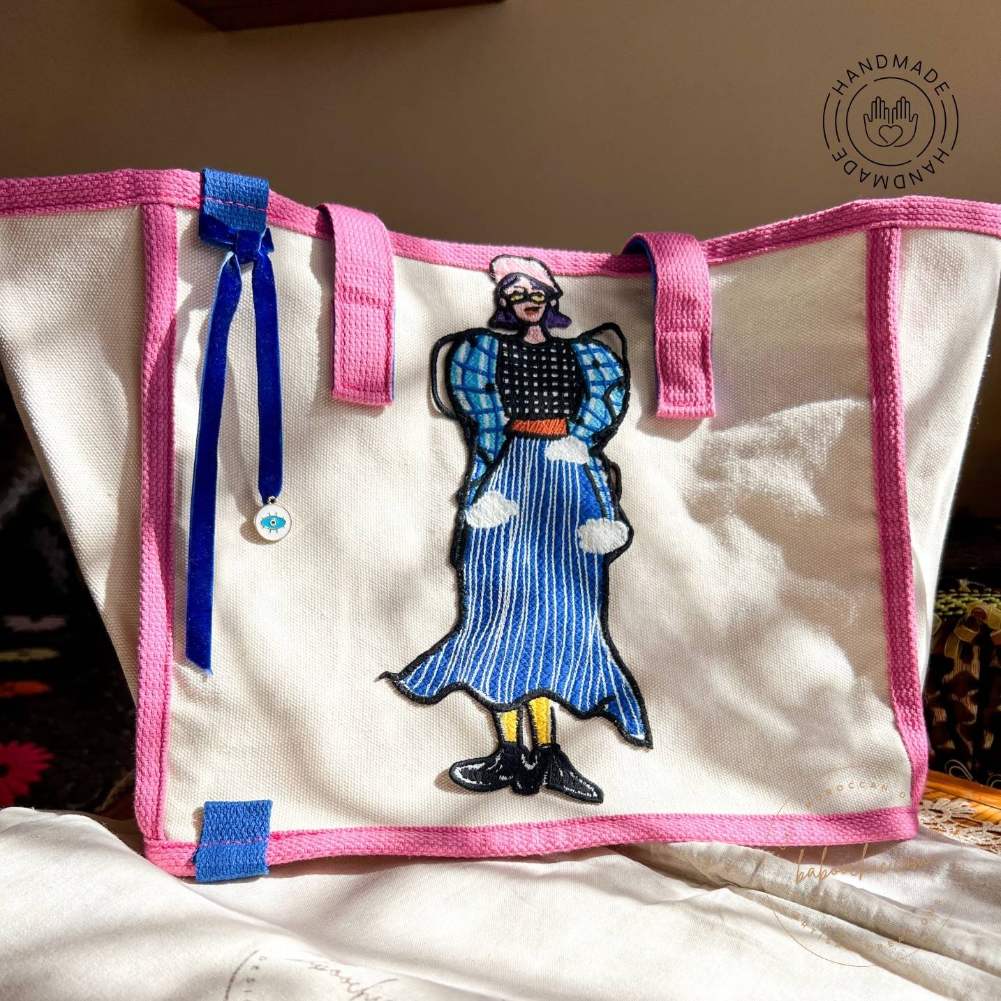 lady gaga figure handmade tote bag baboochic.com