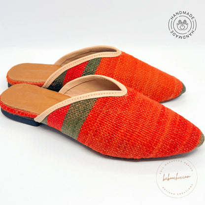 sahara babouche mule babouche kilim rug handmade design baboochic.com