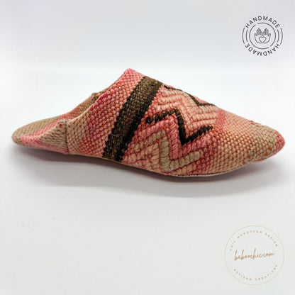 hurrem sultan natural color rug babouche slipper with kilim design baboochic.com