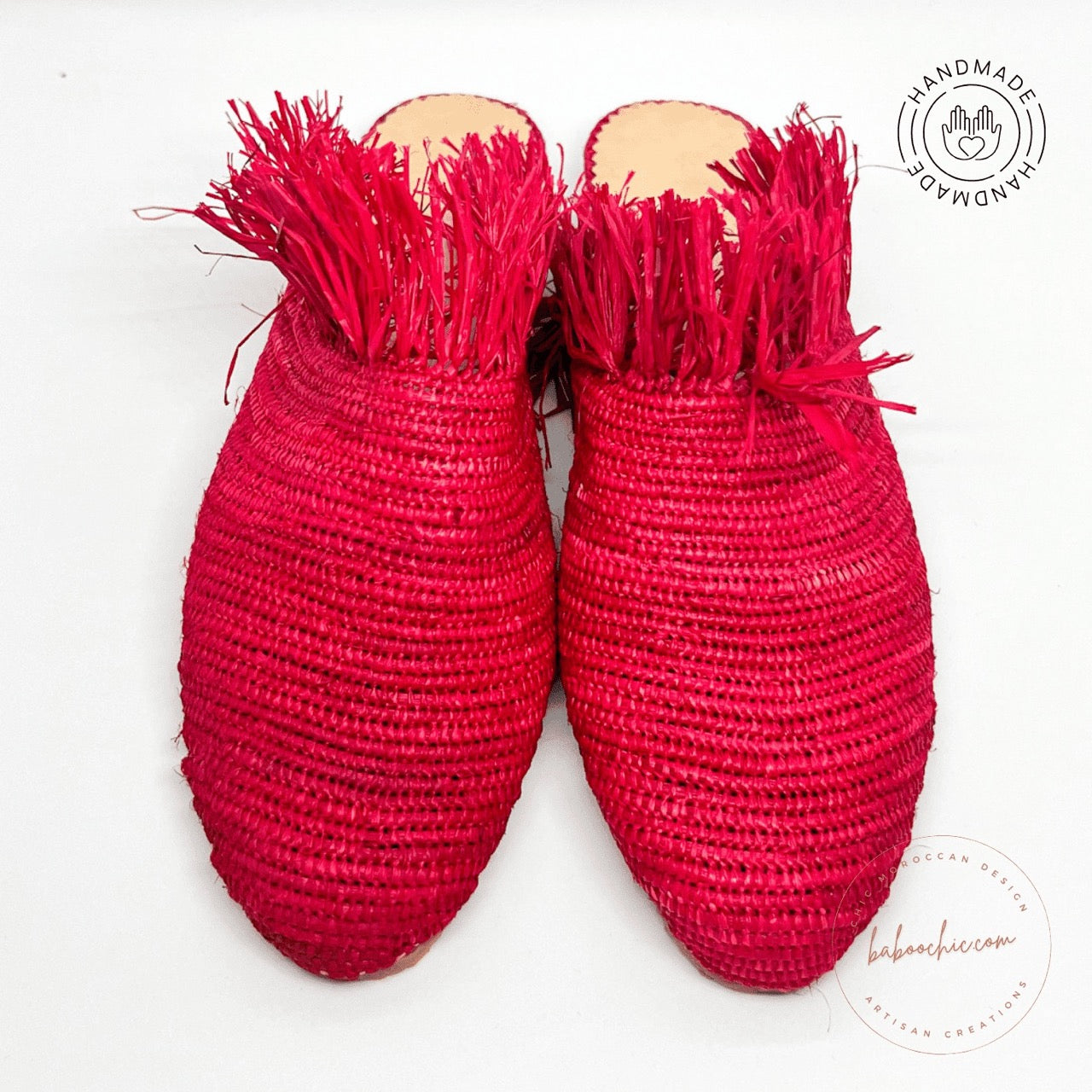 istanbul red natural raffia babouche raffia design baboochic.com