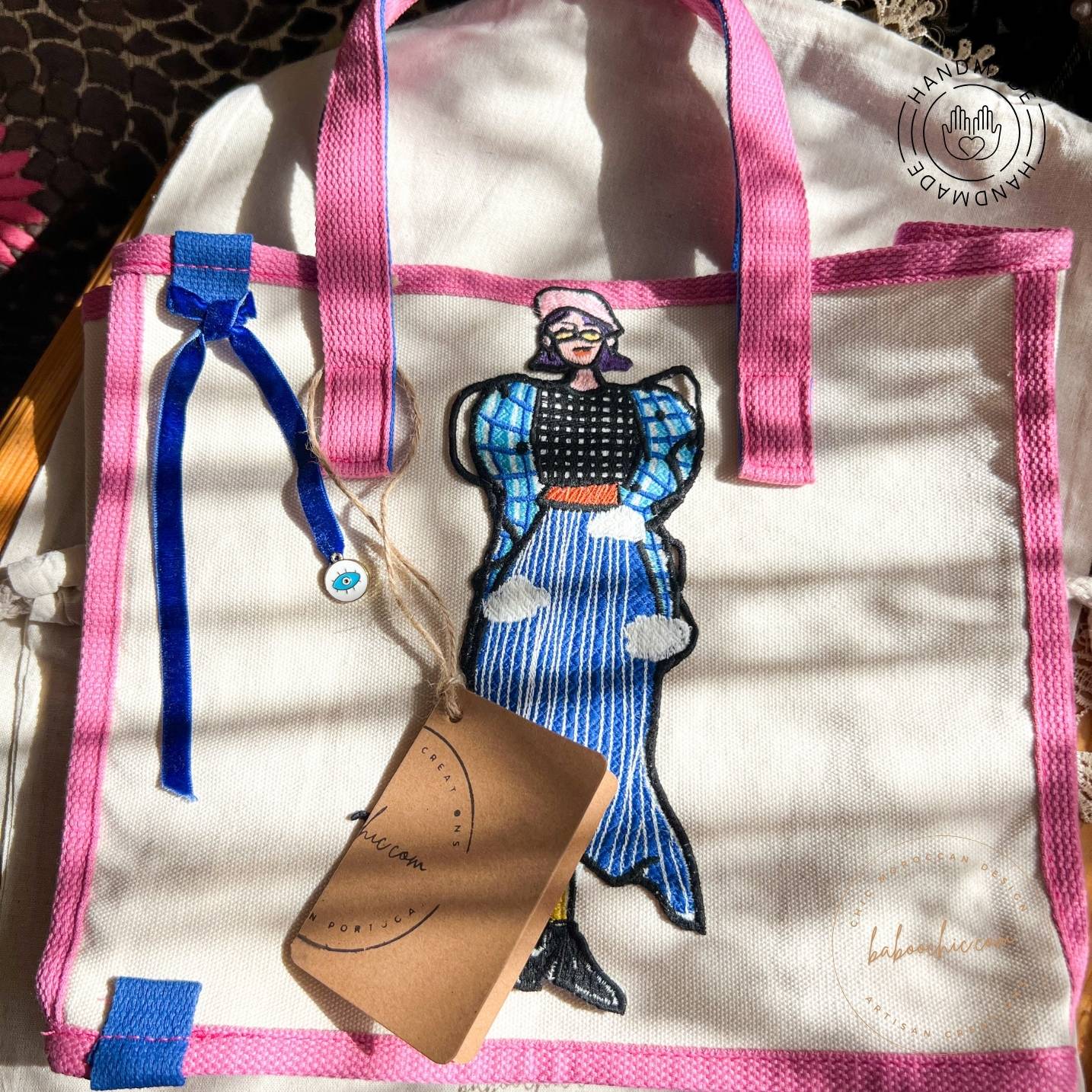 lady gaga figure handmade tote bag baboochic.com