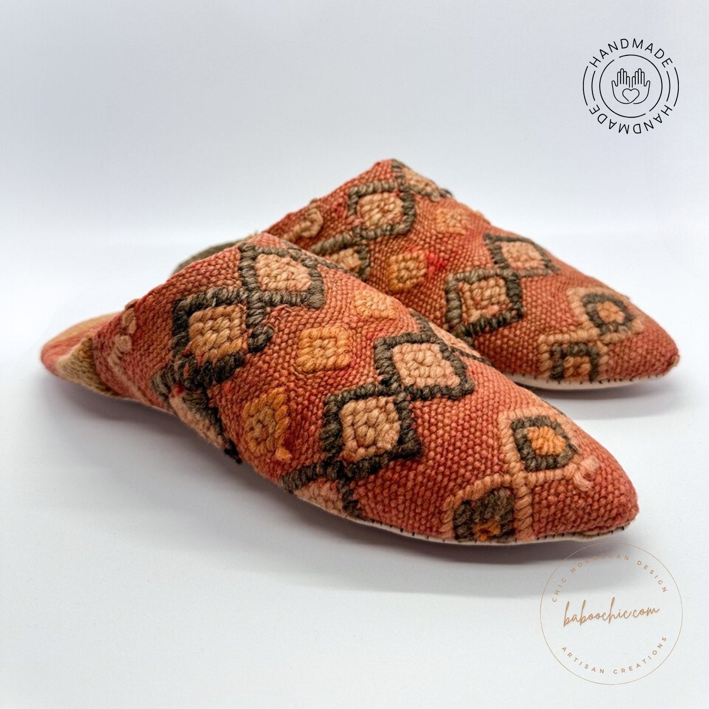 ilaldi sultan natural color rug babouche slipper with kilim design baboochic.com