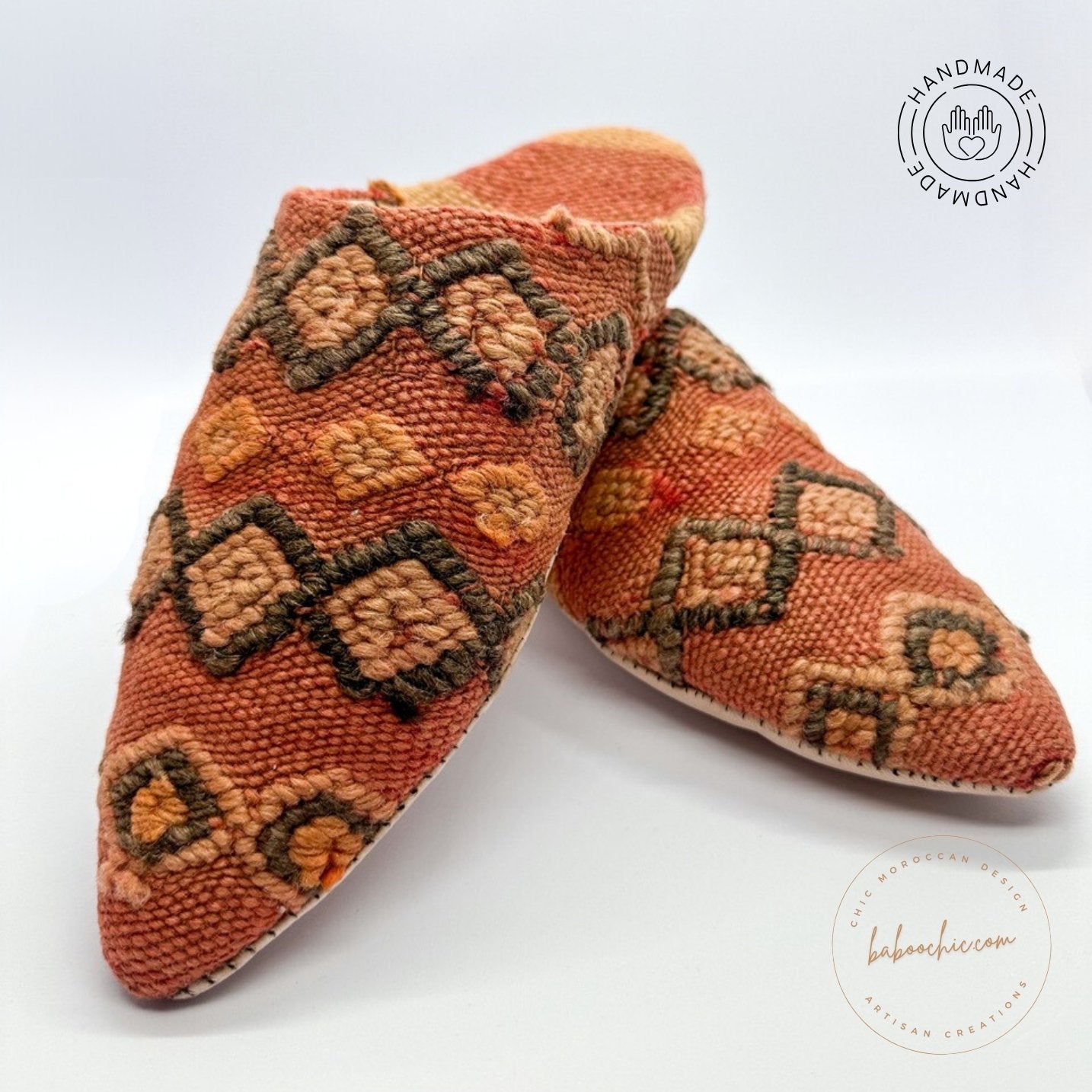 ilaldi sultan natural color rug babouche slipper with kilim design baboochic.com