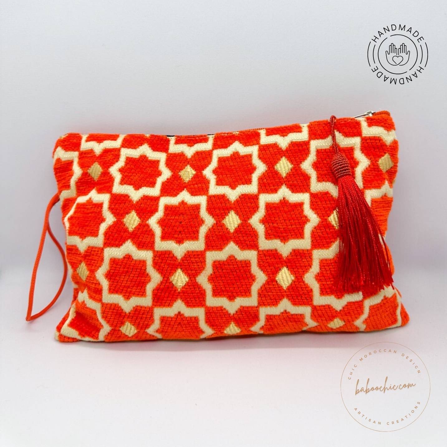 handmade fabric moroccan style handbag with cultural design baboochic.com