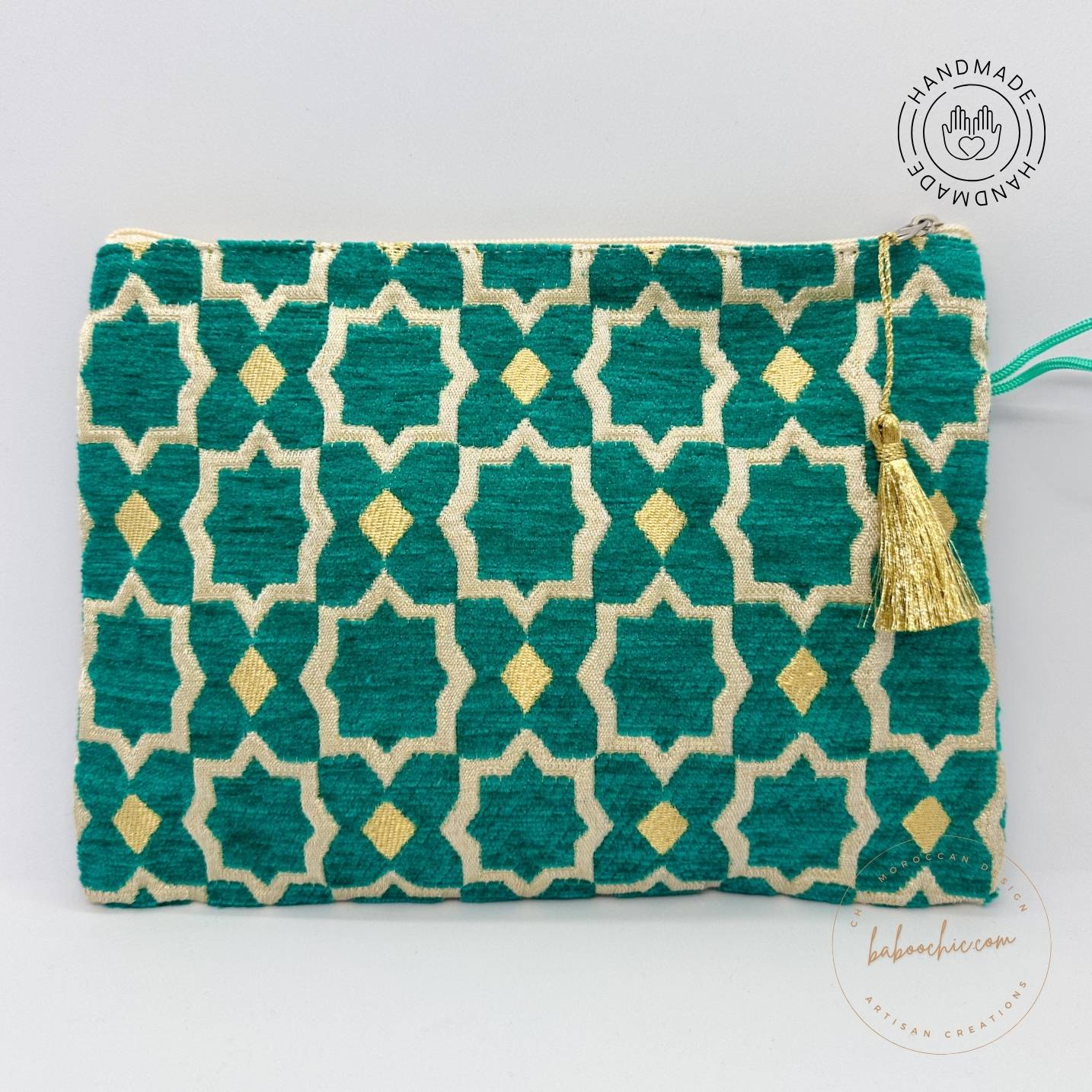 handmade fabric moroccan style handbag with cultural design baboochic.com