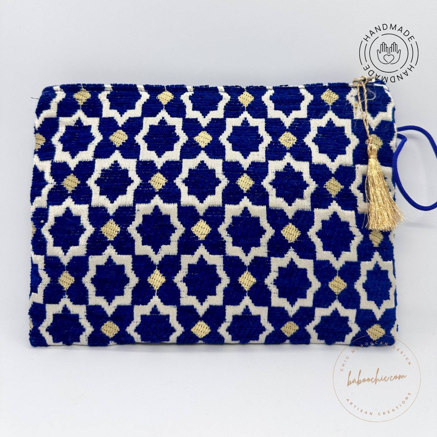 handmade fabric moroccan style handbag with cultural design baboochic.com