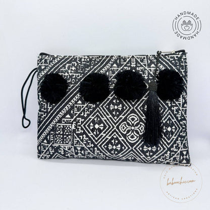 handmade fabric moroccan style handbag with cultural design baboochic.com