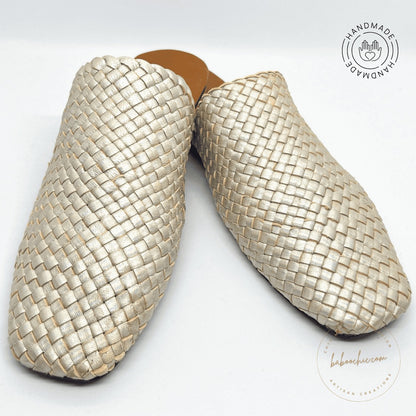 pearly leather mule babouche mule leather design baboochic.com