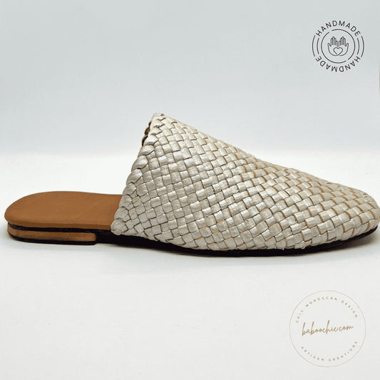 pearly leather mule babouche mule leather design baboochic.com